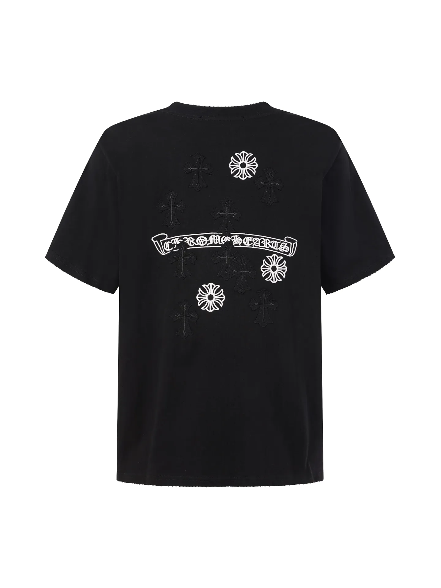 【 】 Chrome Hearts/ 32 ， ， ， ！！ ， ！ # ， ； 。 oversize ， ！ ， ！ “ ” 💏 :Black White Size:S-XL
